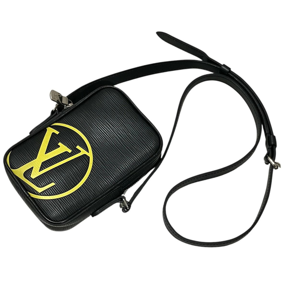 Louis Vuitton Shoulder Bag Leather Yellow Black